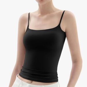 🌙 B117 - Women's Square Neck Tank Top Adjustable Spaghetti Straps